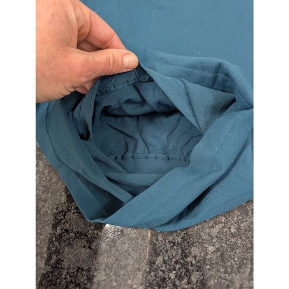 Free People Fitted Crop Tank women's‎ XS/S turquoise shelf bra deep scoop neck - Picture 4 of 4